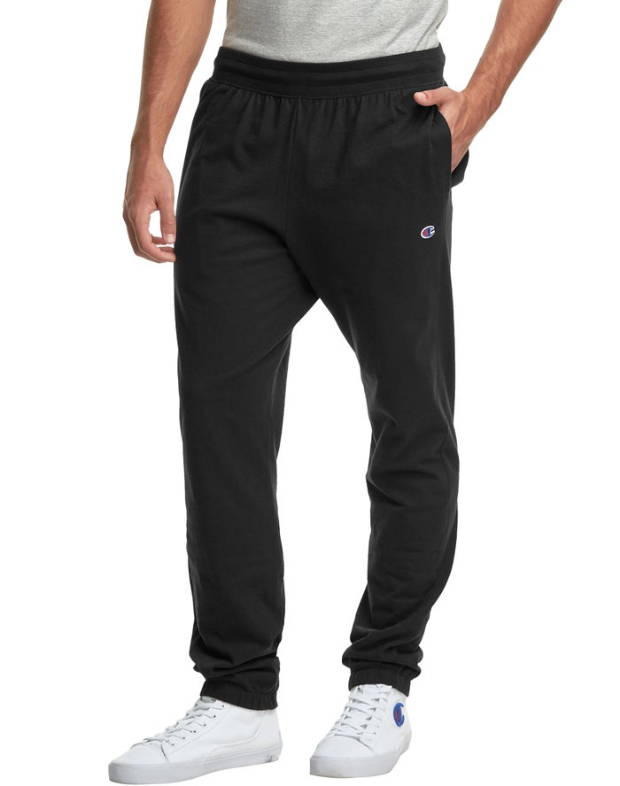 Champion Mens Joggers NZ - Middleweight Black ( 0824-MIDBY )